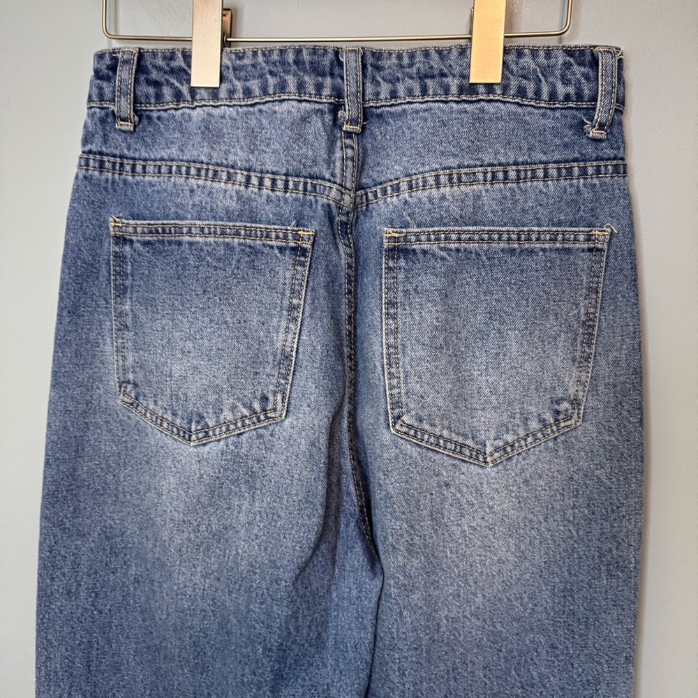 SHEIN High Rise Baggy Relaxed Straight Leg Blue Jeans. Women’s Medium (28x32) - Picture 7 of 11